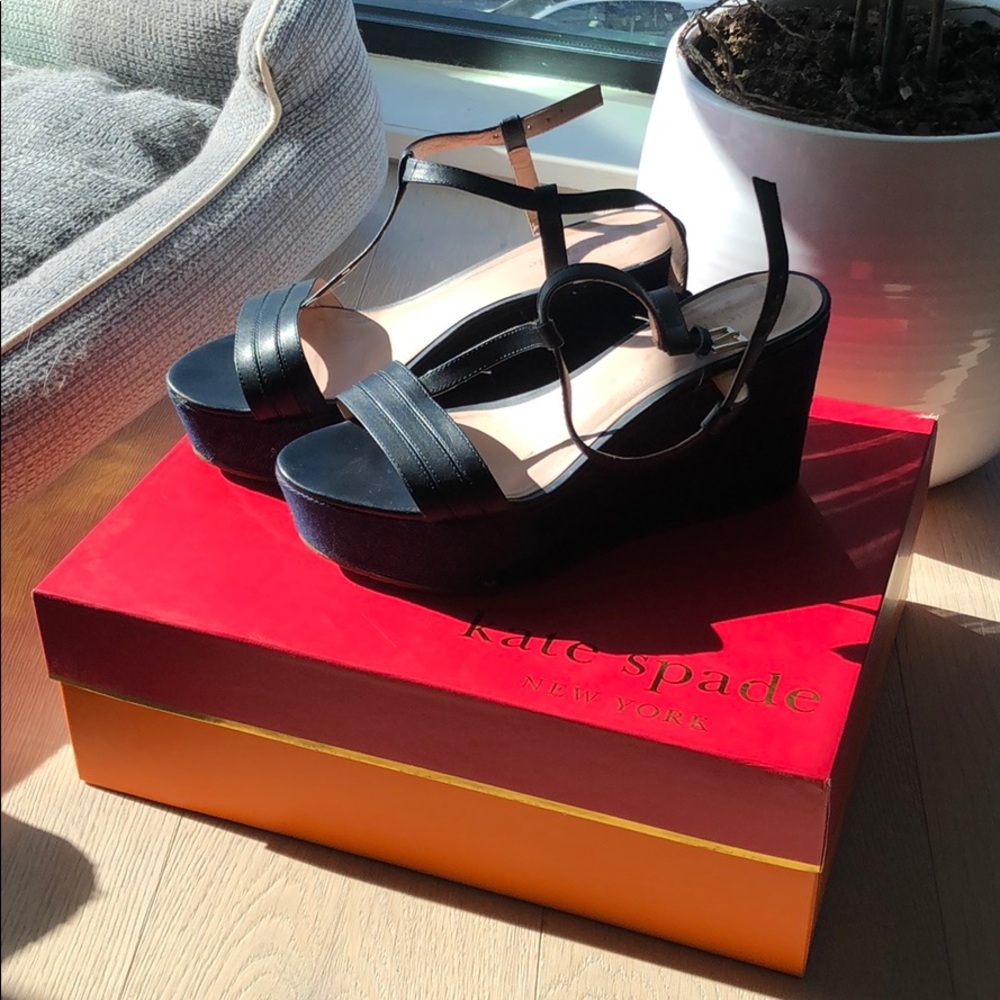 Blue Jeans Wedge Sandals
